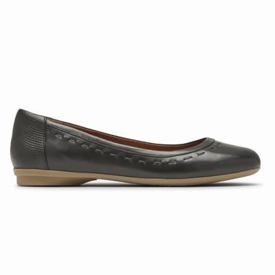 Flats Rockport Cobb Hill Maiika Ballet Mulher Pretas PT-51392